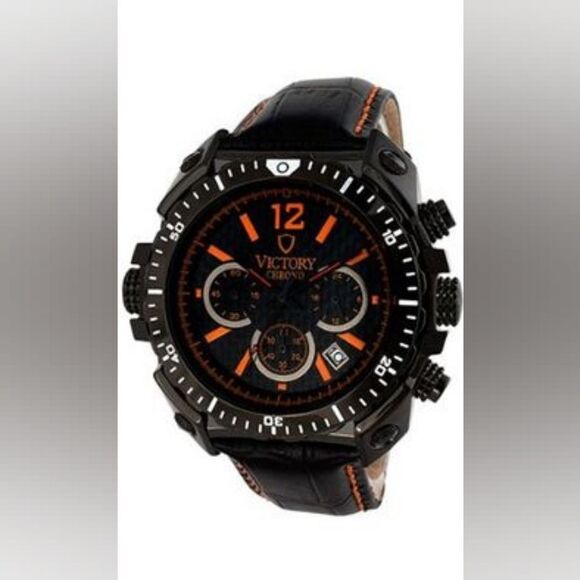 Victory Instruments V-Circuit Chronograph Orange/Black Sport 5102‎ Men's Watch - Picture 1 of 12